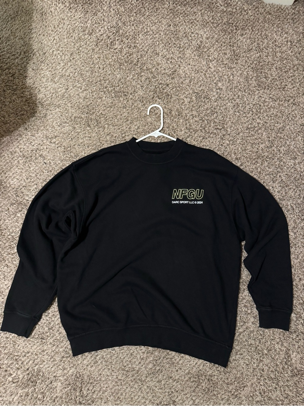 Darc Sport Black Crewneck Sweatshirt with Neon Logo